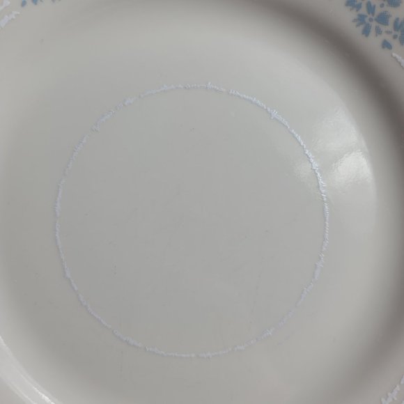 FOUR Corelle Corning Lace Bouquet Bread Plates Cream with Blue Floral Wh… - Picture 13 of 16